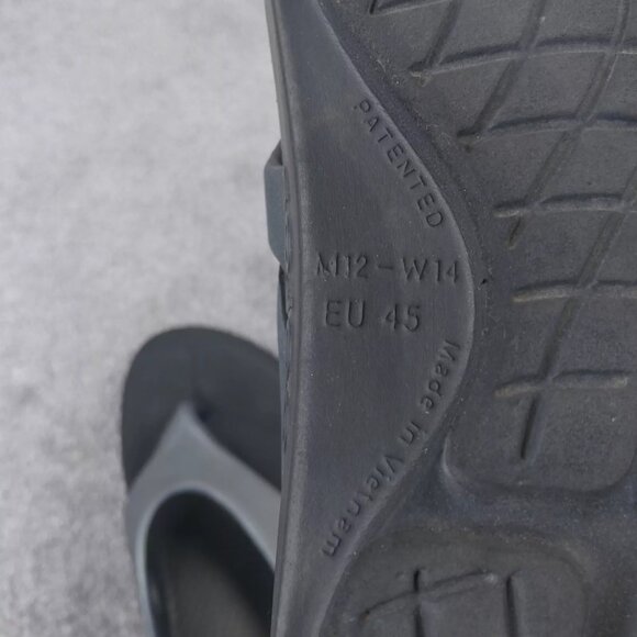 OOFOS Sandals Mens 12 Ooriginal Sport Recovery Slide Thong Grey Black Comfort - Picture 9 of 10